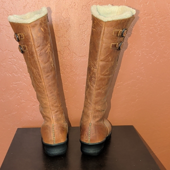 Keen Brown Leather Boots Lined Size 7.5 Knee high equestrian riding style - Picture 4 of 8
